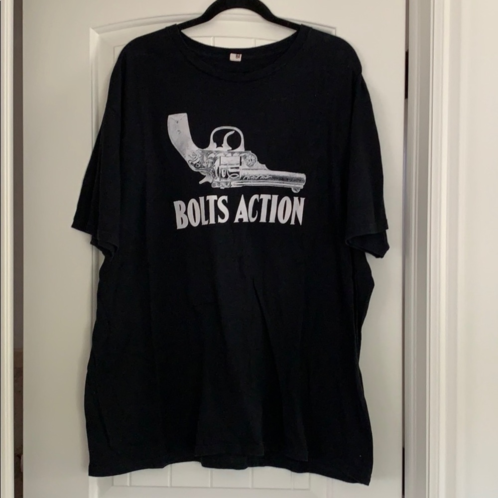 Bolts Action - upside down gun shirt
